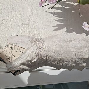 Dress formal, used 1 time. Taupe, light cream color, stone, not tan or beige.